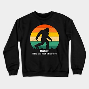 Bigfoot Hide and Seek Champion Funny Sasquatch Crewneck Sweatshirt